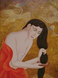 Frau kämmt ihr Haar, 1999